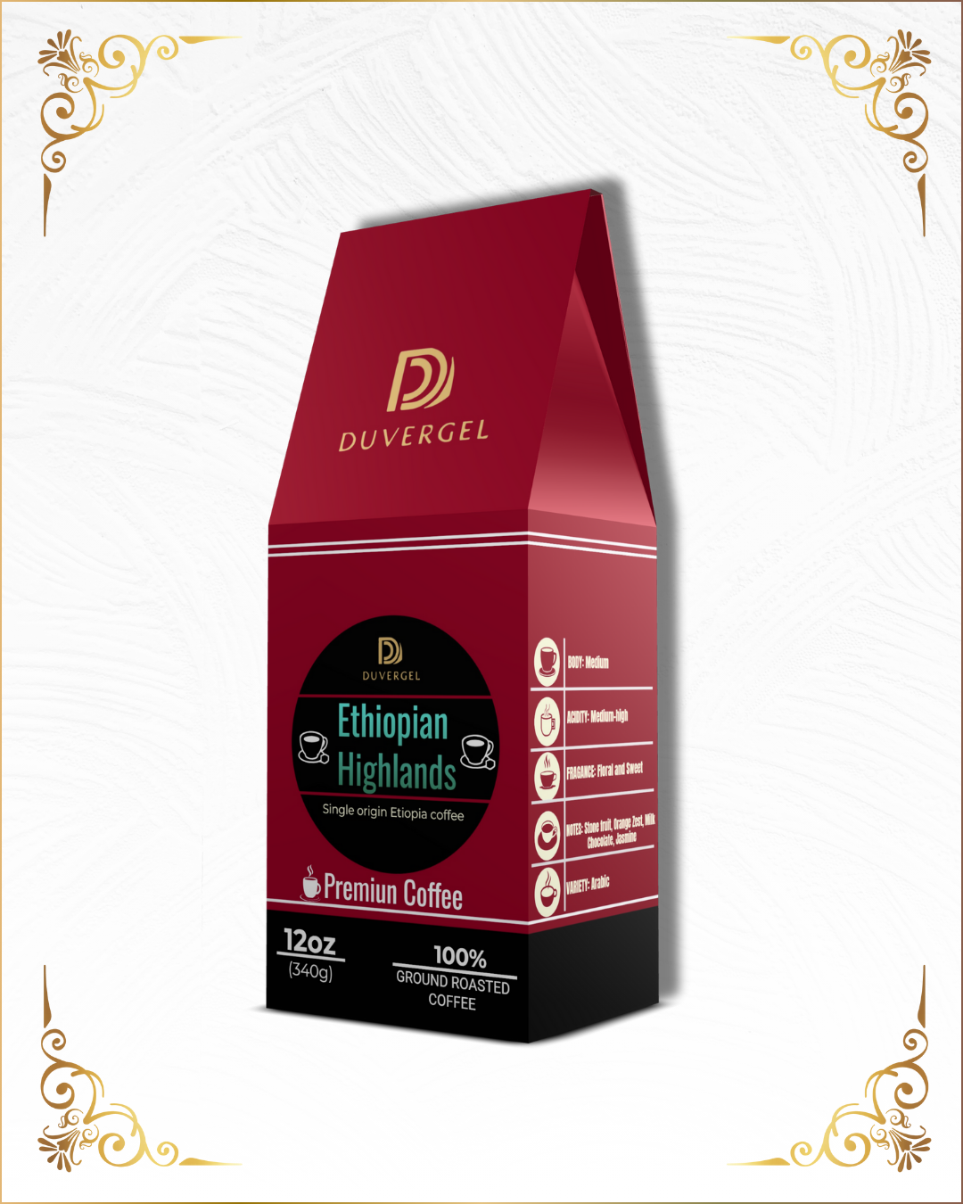 Ethiopian Highlands - Single Origin Coffee - Ground 12 oz